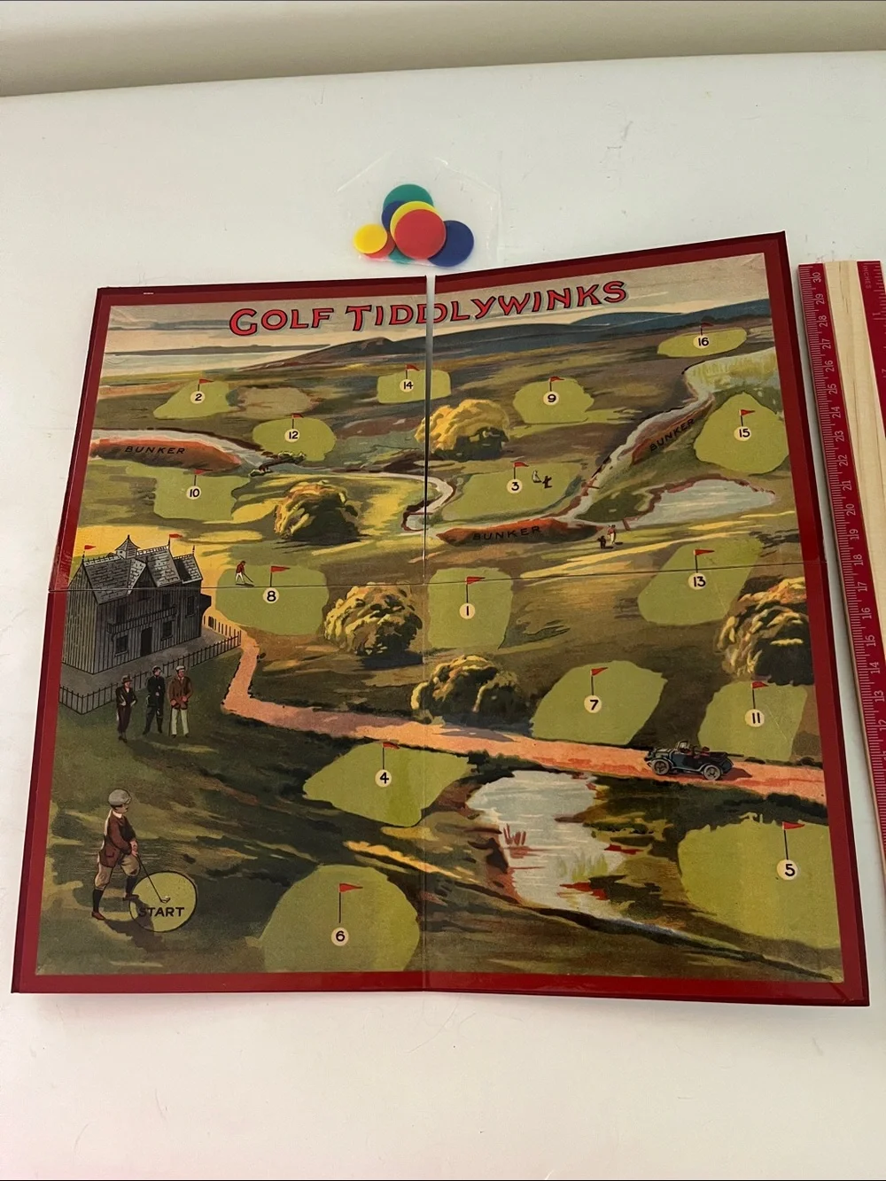 Golf Tiddlywinks Toy Game - Blue & Yellow